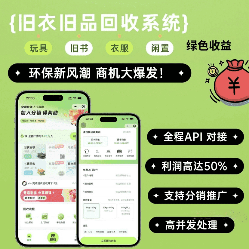 Go语言智思旧物1.0.0回收系统源码 线上部署可直接使用