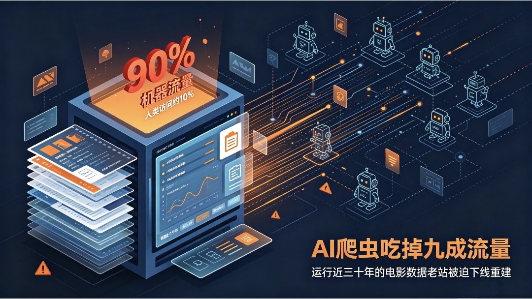 AI 爬虫吃掉九成流量:一个运行近三十年的电影数据老站被迫下线重建