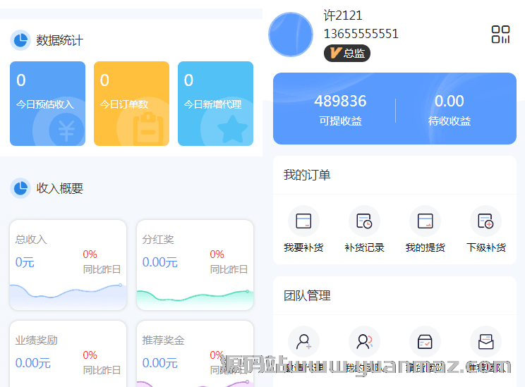 微商代理补货商城系统源码|多级分销|代理等级自定义|多数据库版