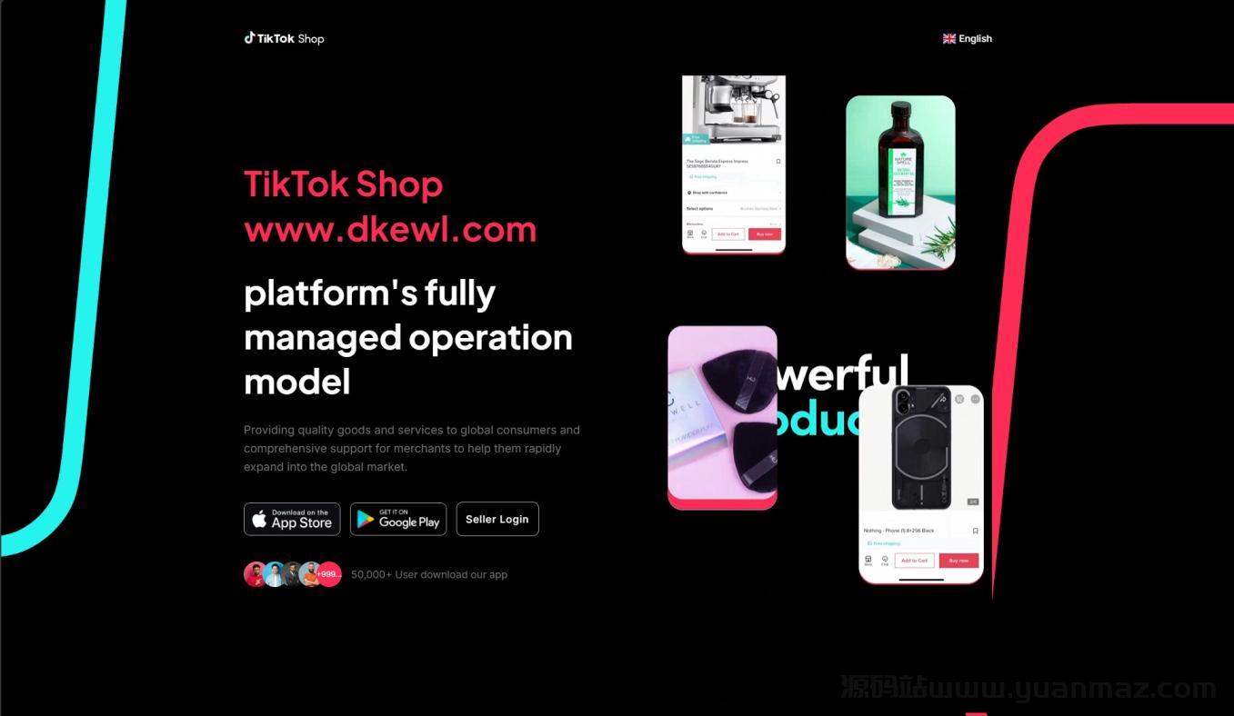 TikTok多语言商城系统源码|跨境社交电商|落地页模板|搭建教程